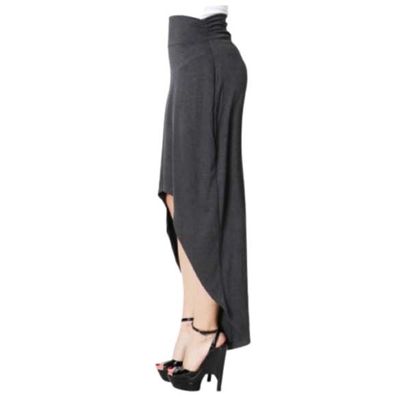 ~Summer Clearance~  CHARCOAL Hi - Low Skirt - Picture 4 of 4
